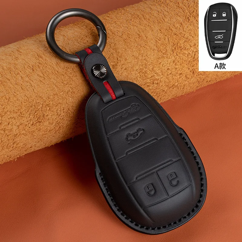 Custodia per chiave auto in pelle per Alfa Romeo Junior Stelvio Giulia 2025 Tonale 4C Spider Custodia per portachiavi auto