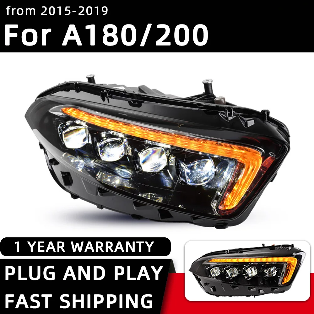 

XCH Headlight For Benz A180 A200 LED Headlights 2015-2019 Head Lamp Car Styling DRL Signal Projector Lens Automotive Accessories