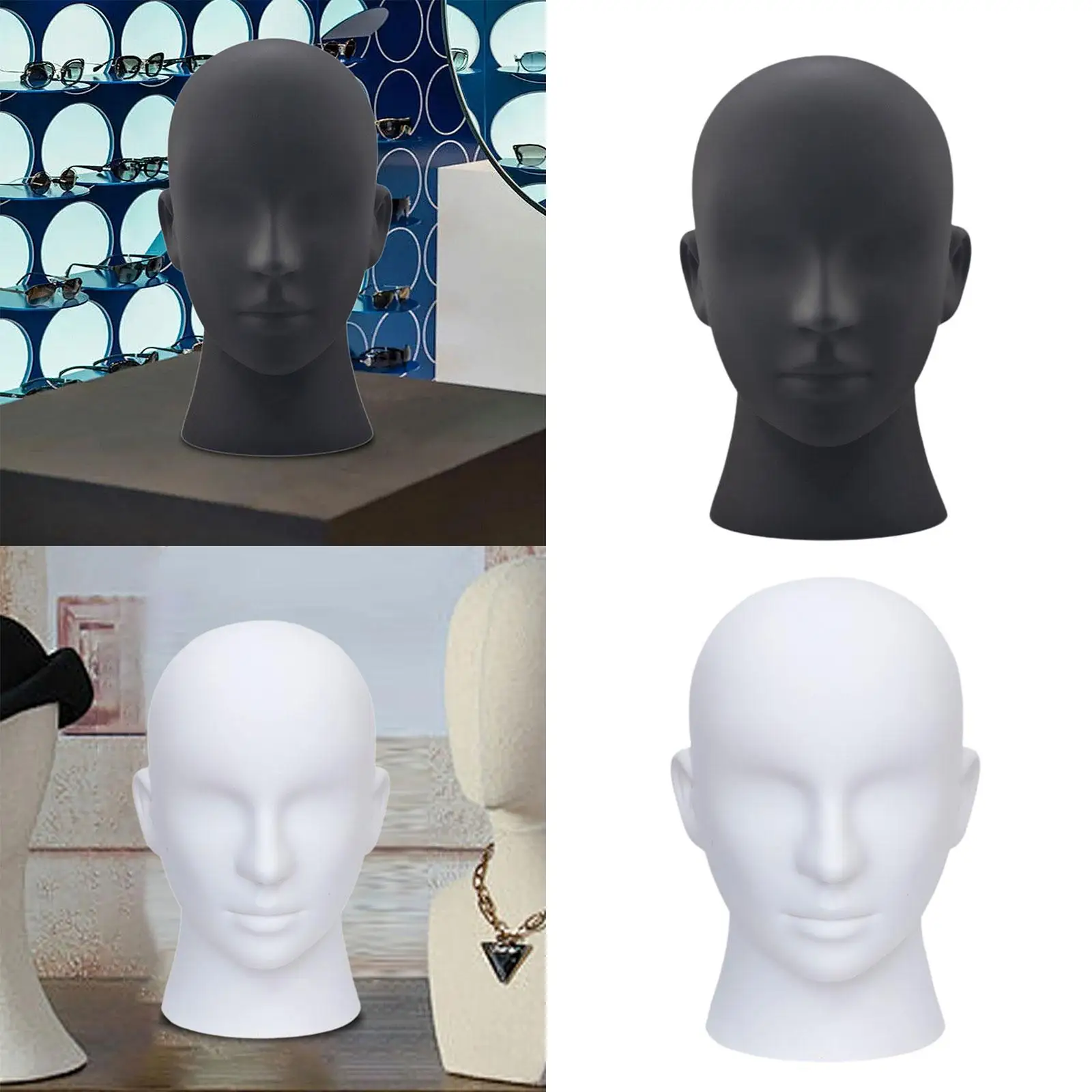 

Mannequin Head Wigs Stand,Hairpieces Display Holder Home Decor,Stable Wigs Holder Hat Holder Display,for Home Jewelry Hats