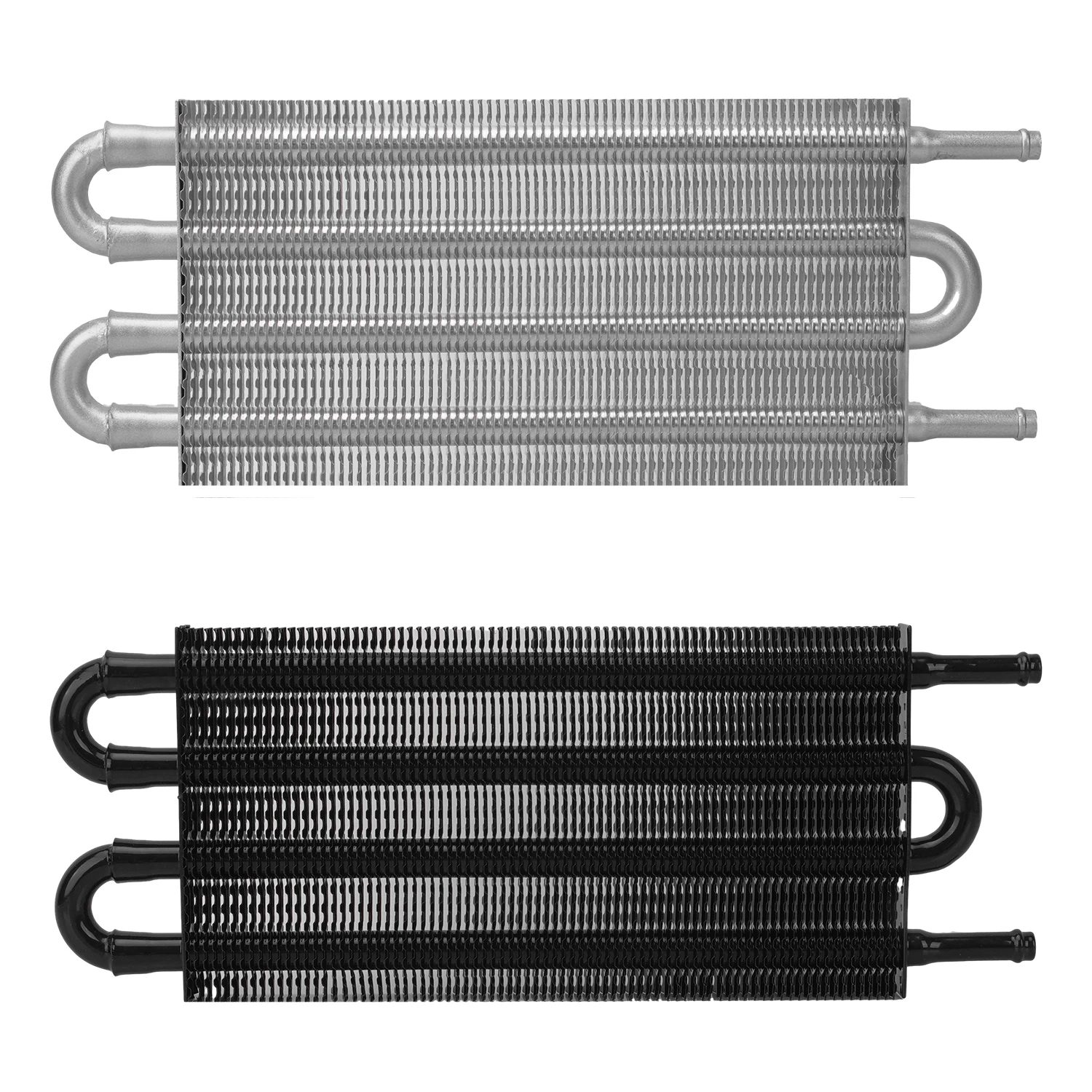 Universal Transmission Oil Cooler Kit Engine Fin Design Hose Mounting Ultra-Cool Tube Radiator Aluminium 4 6 8 Pass Tube
