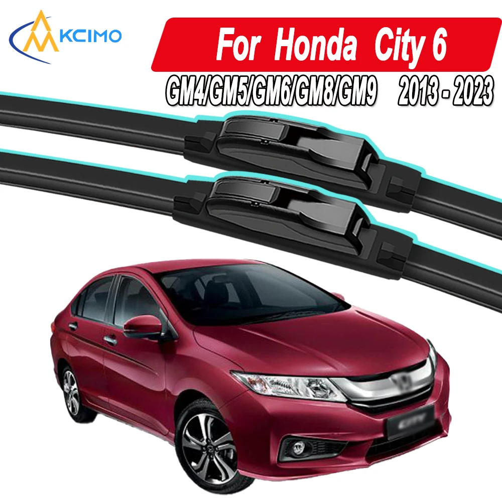 

Силиконовые щетки стеклоочистителя автомобиля для Honda City 6. ГМ4/ГМ5/ГМ6/ГМ8/ГМ9 2013–2023 — всепогодные бесшумные щетки стеклоочистителя, быстроразъемный зажим