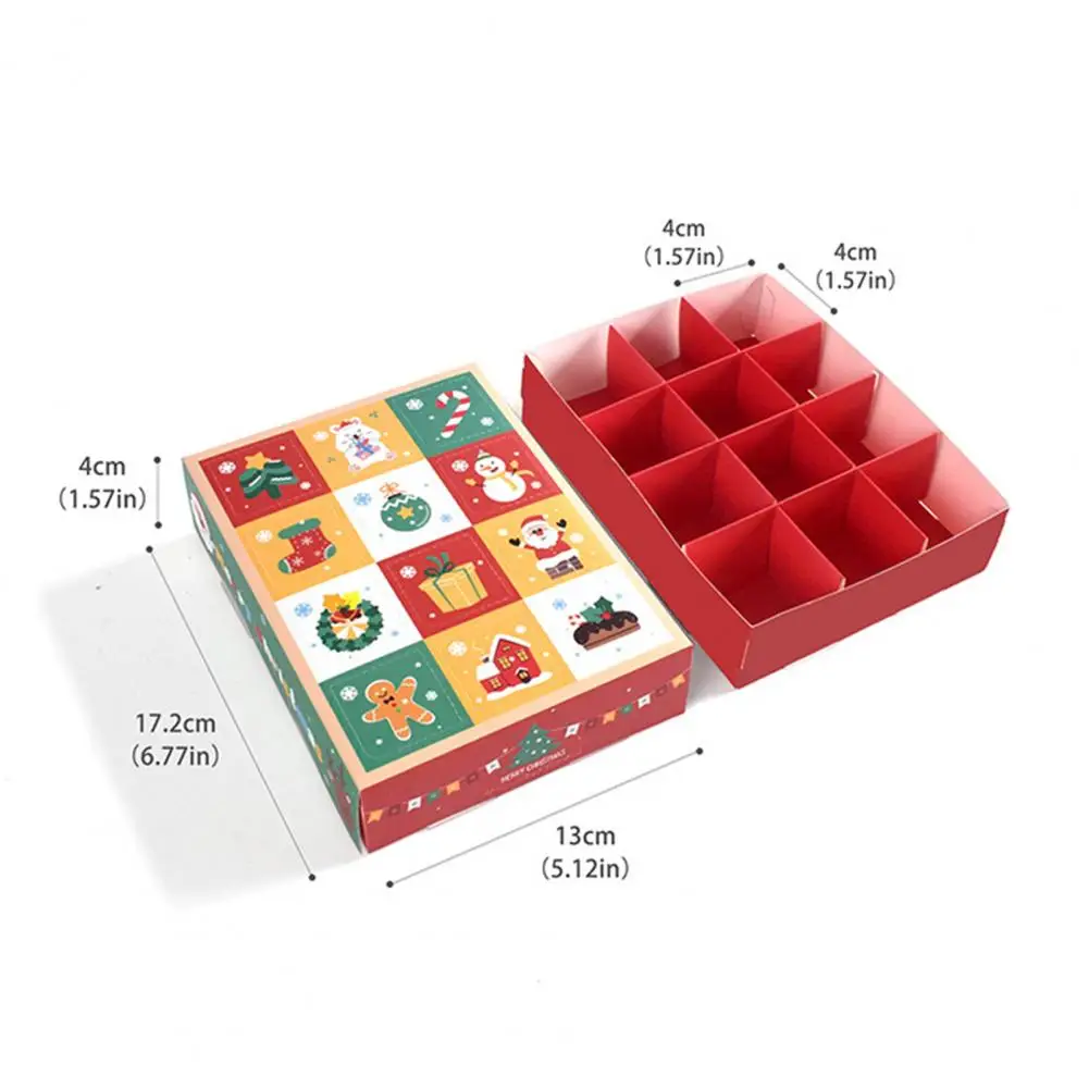 Children Gift Box Christmas Gift Box Christmas Advent Calendar Surprise Gift Box Set with 12 Grids Diy Kids Countdown for New