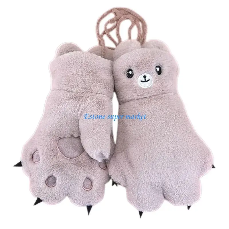 

090b Дети теплые переноски для мальчиков девочки для девочек открытые перчатки с длинным ремнем в течение 8-15 лет