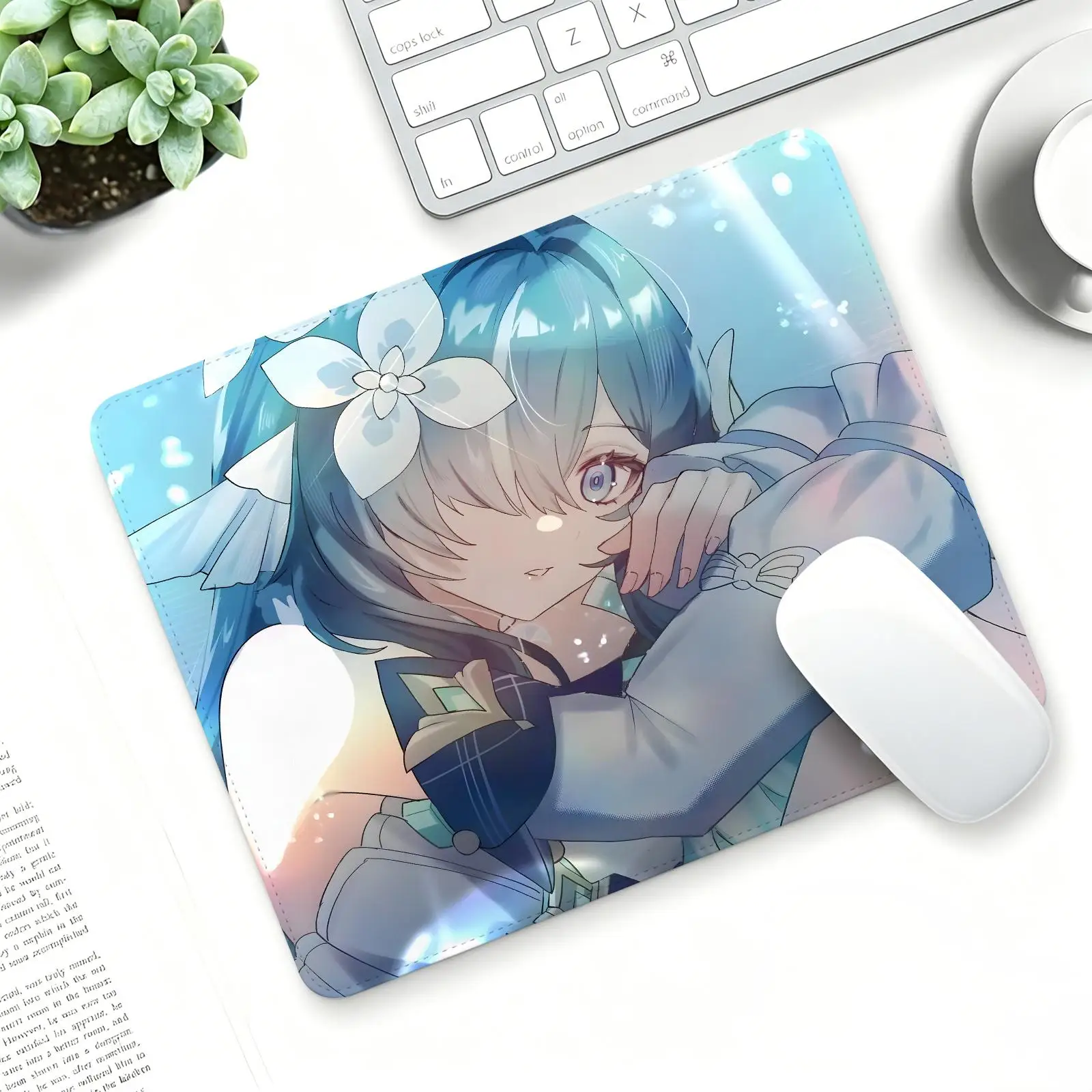 Genshin Impact Vodyanitsa Regular gaming mouse pad  Office mouse pad Laptop desk mat Stitched edge S/M/L size mouse pad