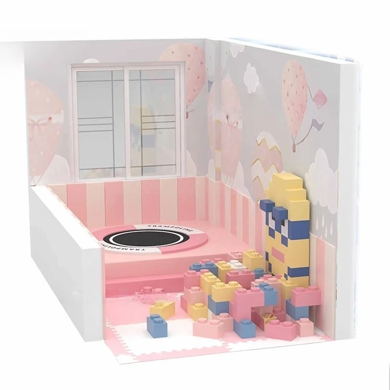 Custom-Made Soft Play for Kids Indoor Playground Equipment Kids Play Fun Slides with Trampoline for Kids