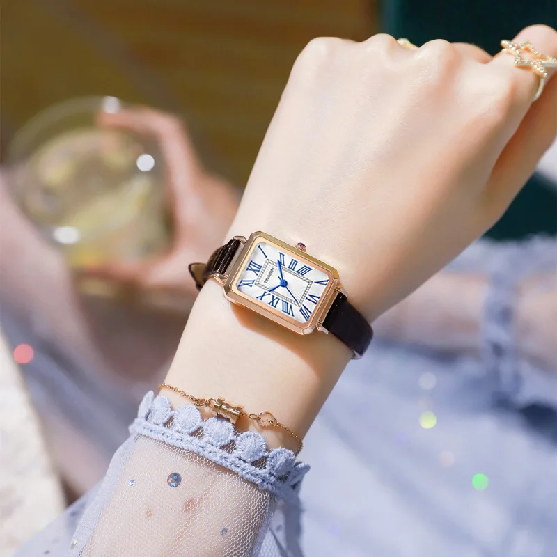 

Swiss* brand women's watch quartz watch sweet sister style belt niche high sense