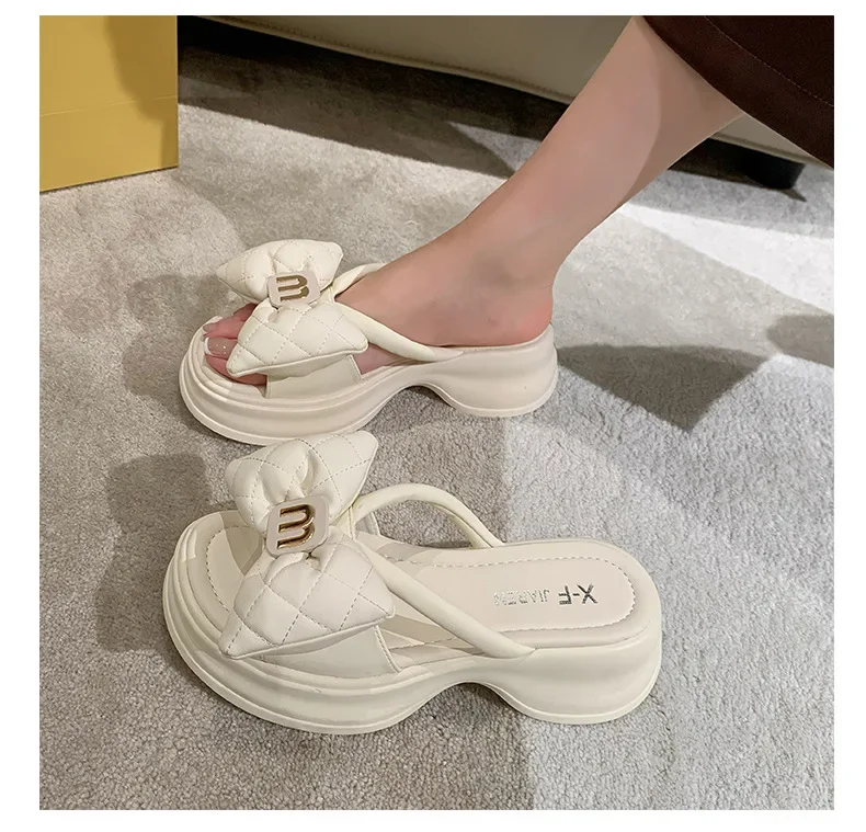 2026 Sommer Neue Mode Damenschuhe Pantoletten Bequeme Plateau-Schuhe Hohe Absätze Freizeit Blumen Outdoor Strand Pantoffeln für Frauen – Detail 20