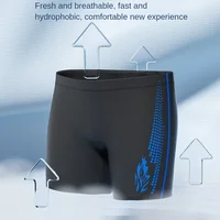 Men's High-waisted Breathable Swim Trunks Quick-dry Adult Swimwear Comfortable Lining For Pool Hot Spring 5