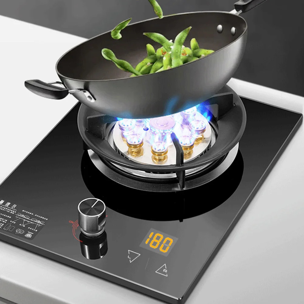 Kitchen Embedded Gas Stove Cooktop Household Single Stove Natural Gas Desktop Timed Liquefied Gas Burner