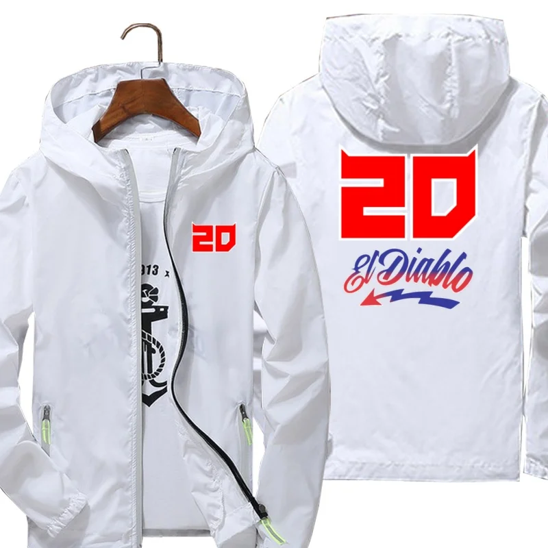 Mens Women Fabio Quartararo Windbreaker Pilot Thin Reflective Sunscreen Ultra Light Jacket Coat Bomber Flight Male Tops 7XL