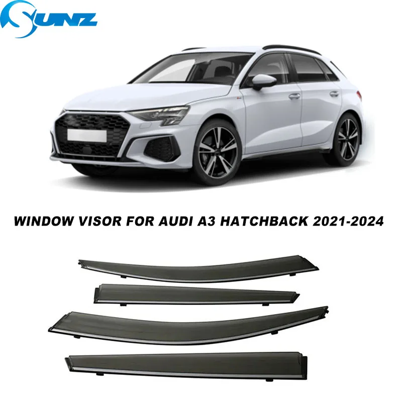 Window Visor For Audi A3 Hatchback MK4-8Y 2021 2022 2023 2024 Window Deflector Car Side Door Visor Windshield Rain Guard Shield