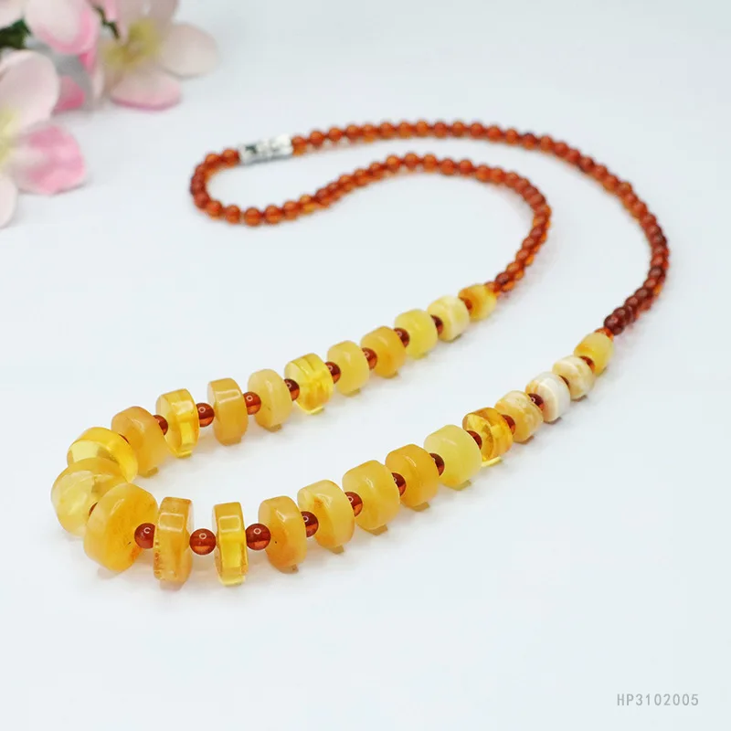 

Ожерелье из натурального янтаря, женское исцеляющее драгоценное камни, ювелирные изделия, натуральный балтийский янтарь, ожерелье из бисера в богемном стиле для подруги, мамы, подарки