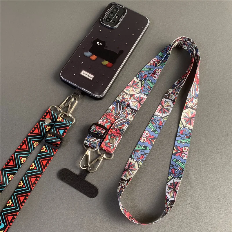 

Retro Totem Mobile Phone Rope Strap with Diagonal Span Adjustable Phone Case Hanging Chain Bag Hanging Strap