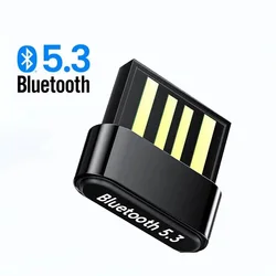 USB Bluetooth 5.3 Adapter for PC USB Bluetooth 5.1 Receiver Transmitter Dongle Wireless Computer Adapter For Mouse Keyboard