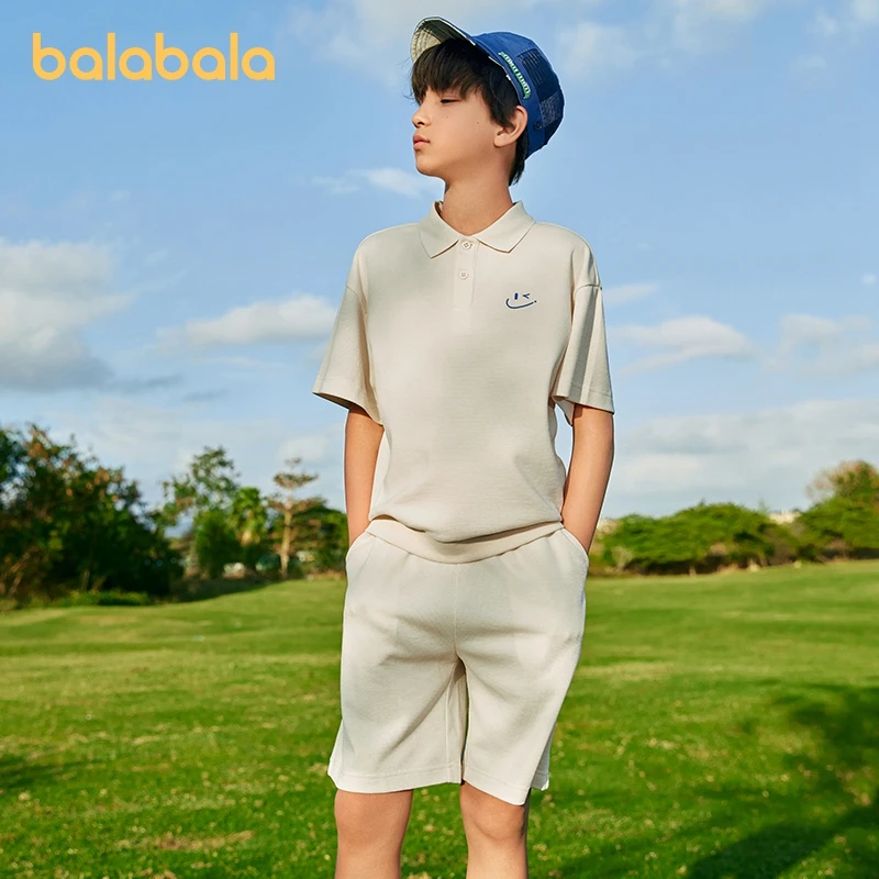 

Balabala Set Boys and Girls 2024 Summer New Outfit Set Parent-Child Matching Short-Sleeved T-Shirt and Shorts