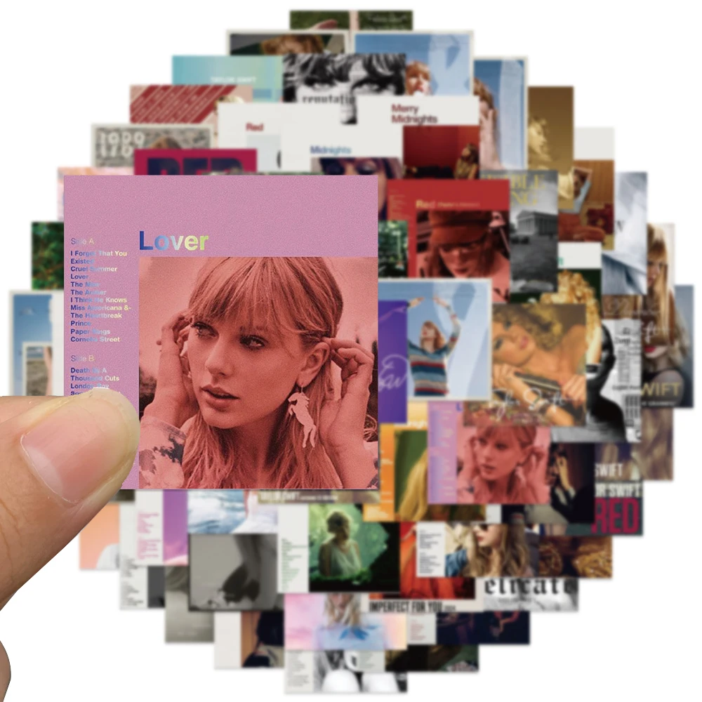 60pcs Hot Singer Taylor Alison Swift  Stickers For Water Bottle Laptop Luggage Skateboard Diary DIY Graffiti Decals Stickers