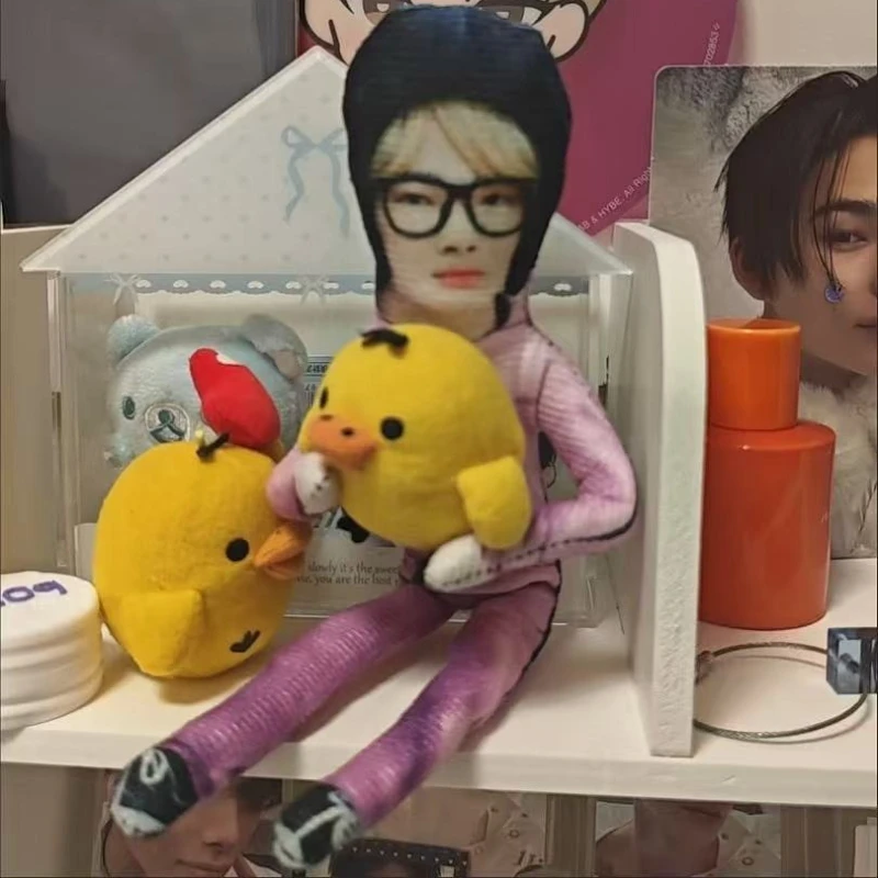 Sunghoon Plush Doll with Fruit Headgear, Adjustable Poses