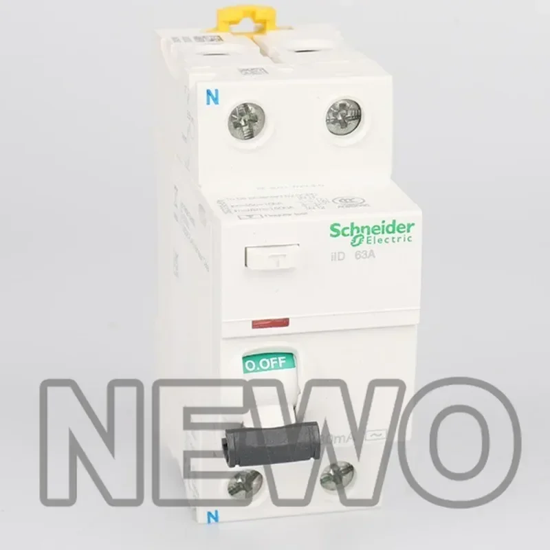 100% New and Original Schneider Electric IID 2P4P 25A 40A 63A 80A 100A 30A 300MA  A9R A9R52225 A9R52240 Leakage Circuit Breaker