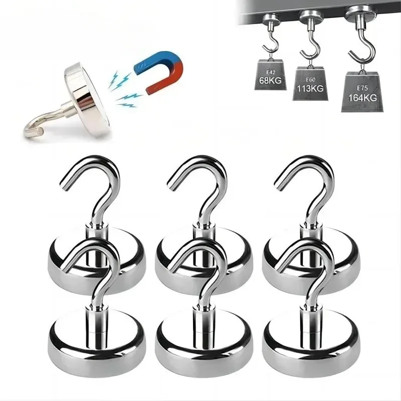 1PC Strong Magnetic Hooks Multi-Purpose Storage Home Kitchen Bar Storage Key Storage Bathroom Hangers