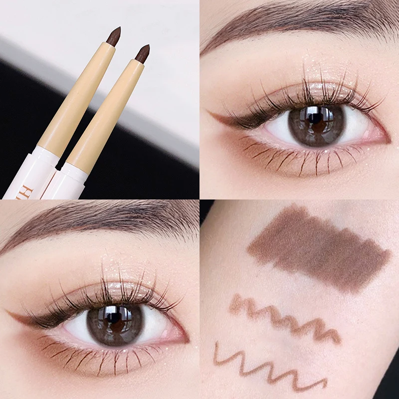 Lápiz Delineador de ojos en gel con boceto ligero resistente al agua: delineador de ojos fino natural a prueba de manchas de larga duración
