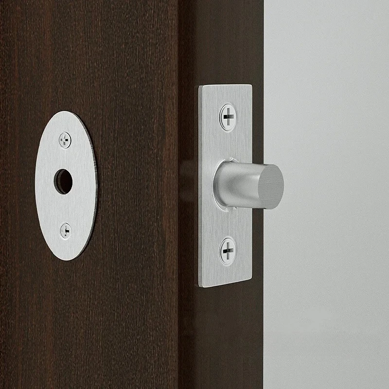 Invisible Mortise Door Lock Stainless steel Pipe Well Lock Fire Door Escape Aisle Lock for Furniture Hardware Accessories