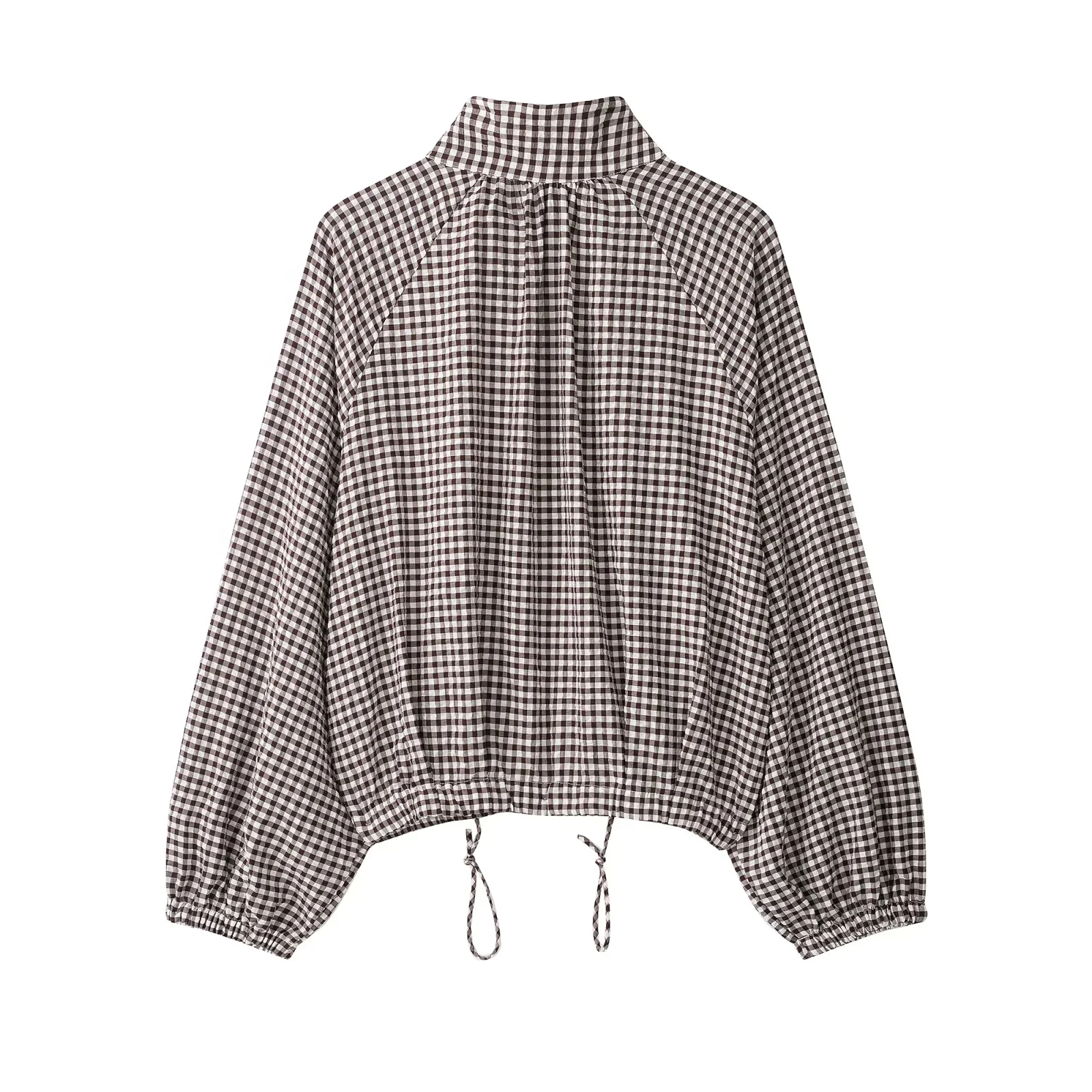 KONDALA Damen Lässige Elegante Karierte Hemdjacke 2026 Frühling Herbst Trendige High-Street Vintage Jacke Vielseitige Pendlerjacke für Damen – Detail 4