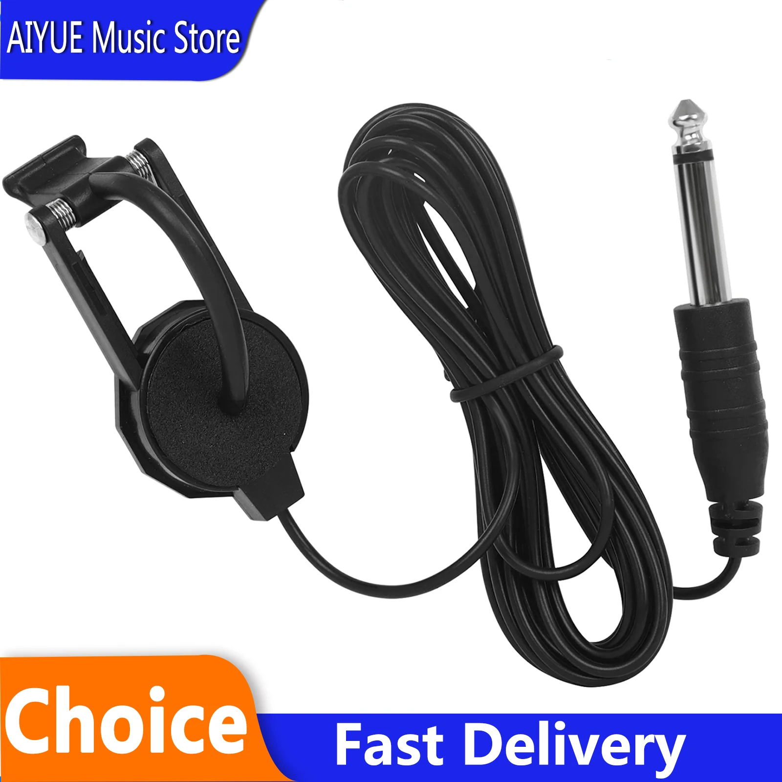 Audio Jack Clip On Pickup for Acoustic Guitar Mandolin Bouzouki Violin Banjo Ukulele Lute String Instrument Accessories