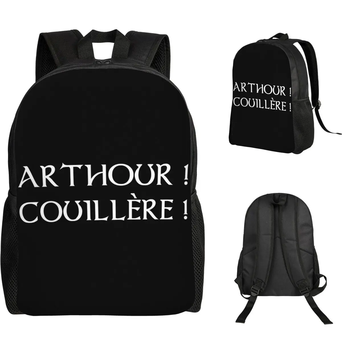 

Kaamelott - Arthour Couillette! Student Backpack School Bag Hiking Travel Daypack for Men Women Fashion Bookbag Shoulder Bags