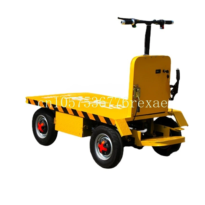 

Platform Trolley Transportation Turnover Handling Electric Trolley Four-Wheel Station Driving