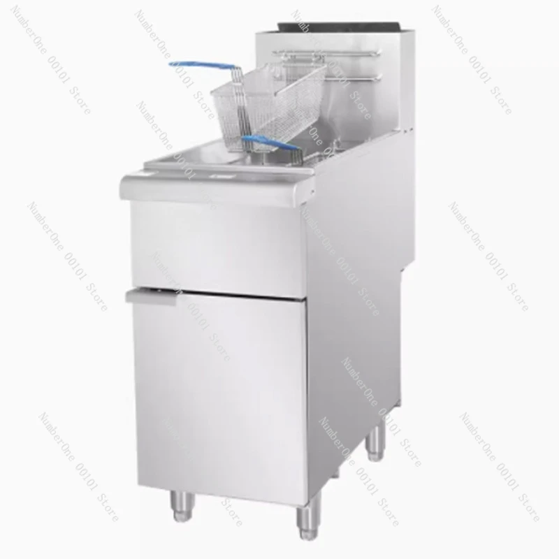 

Commercial 35L Gas Deep Fryer Vertical Large Capacity Oil Fryer Liquefied Gas Gas Stall Fryer for Grilled Skewers and French Fri