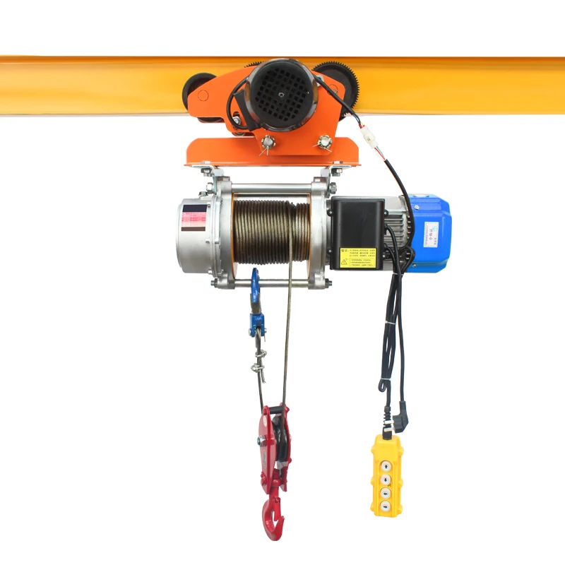 Electric hoist 220v with sports car household one-piece hoist 380v winch small mobile air crane