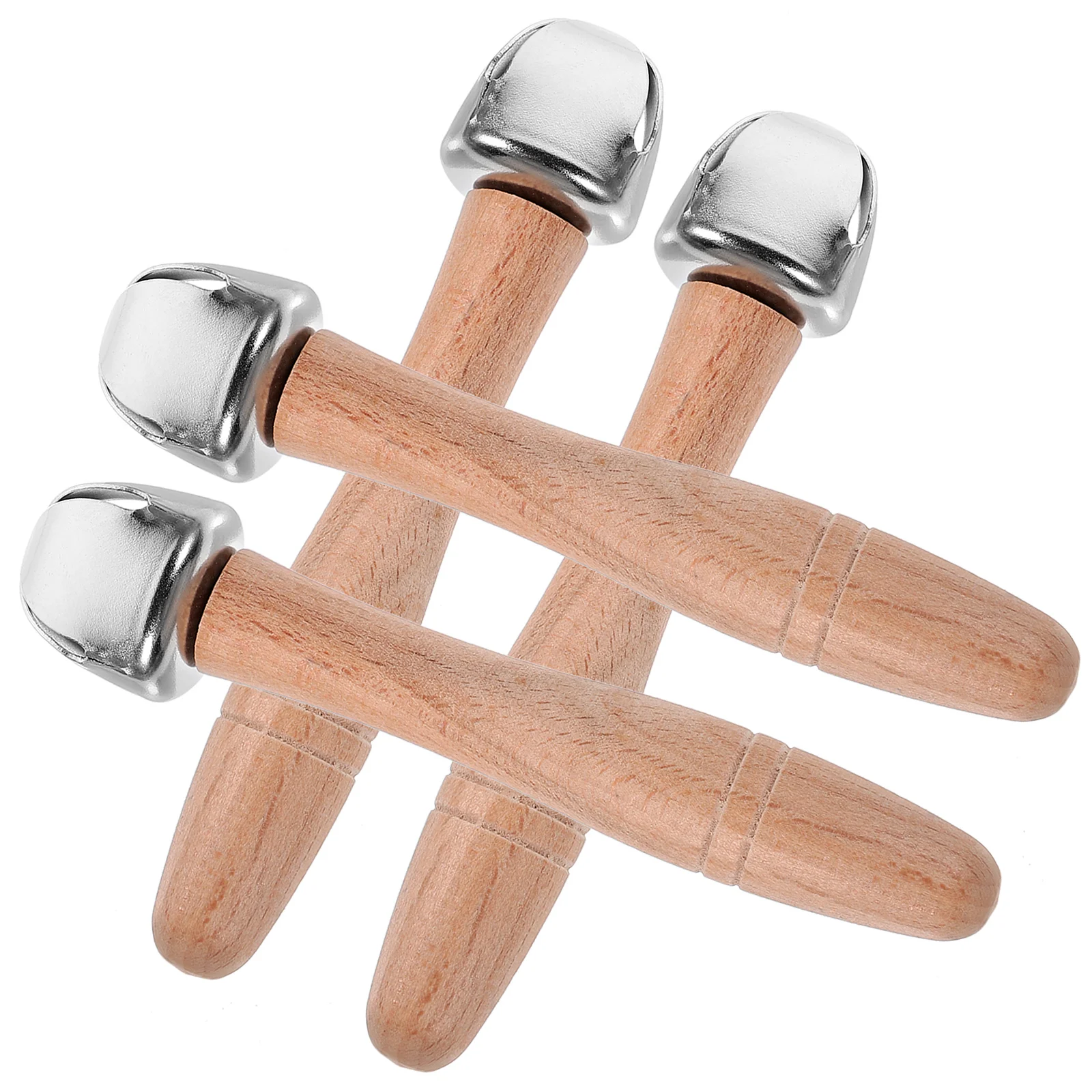 กระดิ่งมือของเล่นดนตรีเด็กทักษะการฟังไม้ Rattle (birch) Toddles Handbell