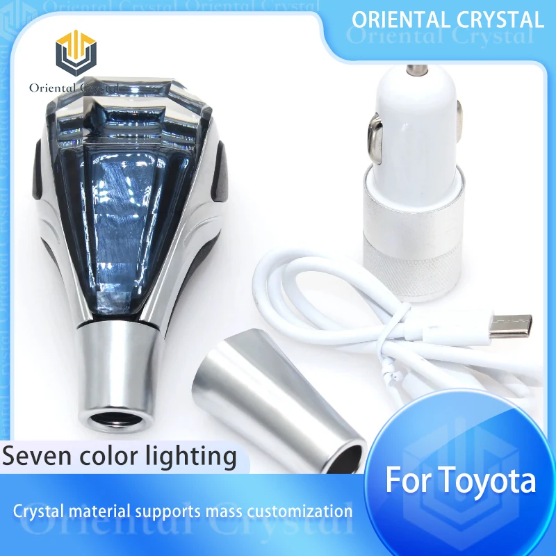 

For Toyota Corolla Camry Highlander RAV4 Vios modified gear head LED light crystal Gear shift knob auto parts gear stick lever