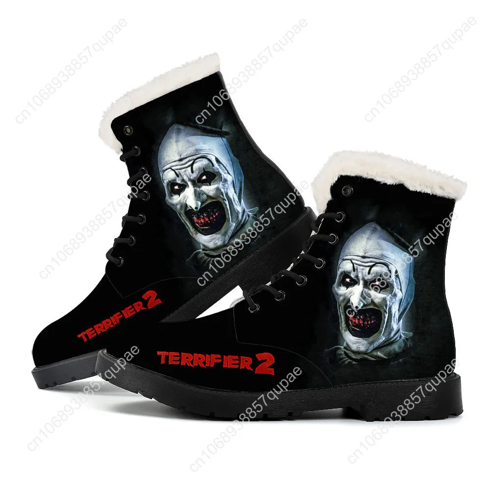 Terrifier Clown halloween Plush Boots Mens Women Hip Hop Teenager Shoes Casual Boot Light High Quality Couple Customize Shoe