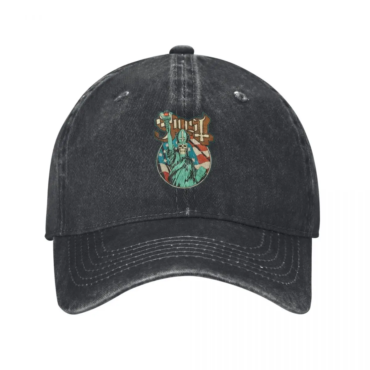 

Ghost Statue Of Liberty demin Trucker Hat Outdoor Adventures Caps Men Men's Baseball Cap