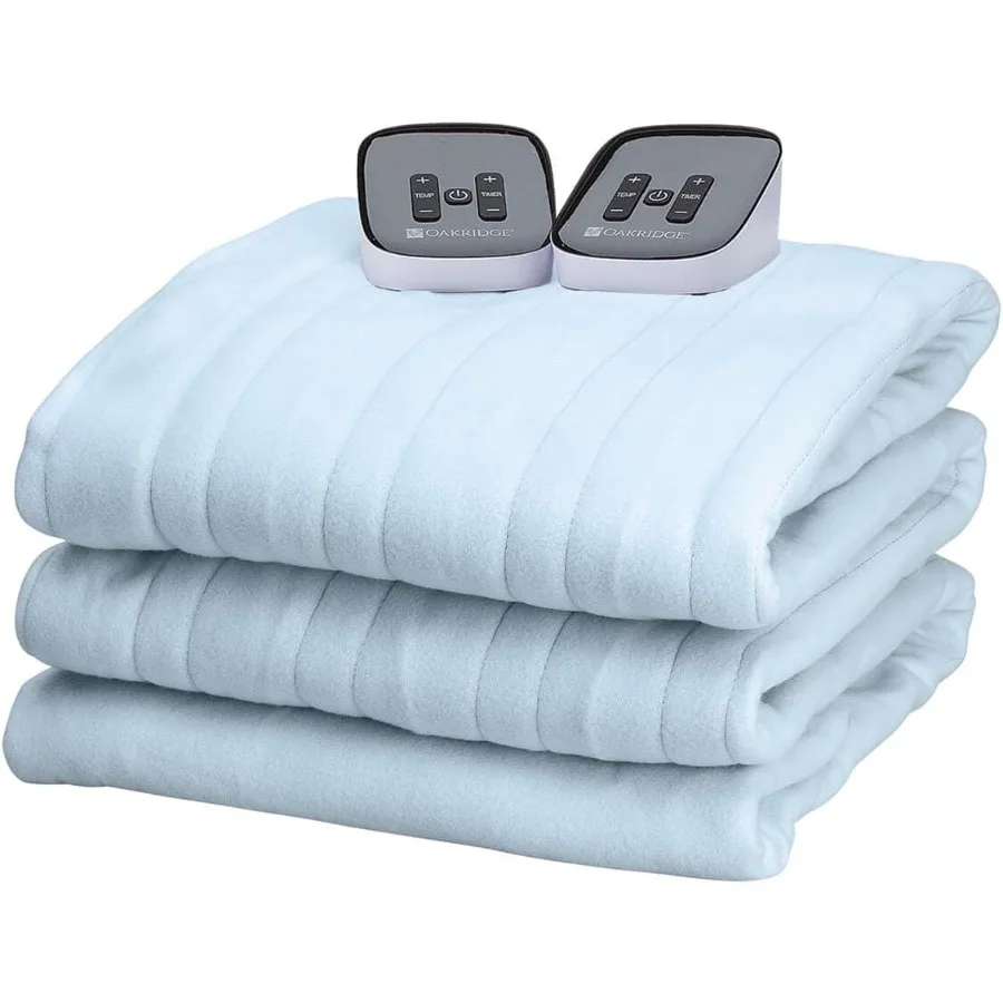 

Флисовое одеяло TM Digital Comfort с подогревом — терапевтические настройки тепла, можно стирать в машине, сертифицированное Oeko-TEX King Sky Blue