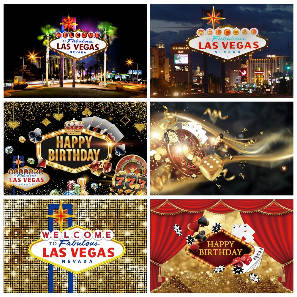 

Las Vegas Backdrops Casino Entrance City Light Night Scenic Photographic Backgrounds Photocall For Photo Studio
