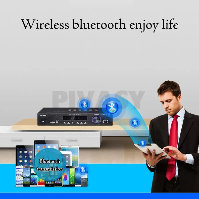 5.1 بلوتوث مكبرات الصوت 300 واط مكبر صوت Hifi 5.1 قنوات أمبير AC-3 ديكور دعم 4-16Ω المتكلم مرحلة الزفاف KTV الاستخدام المنزلي