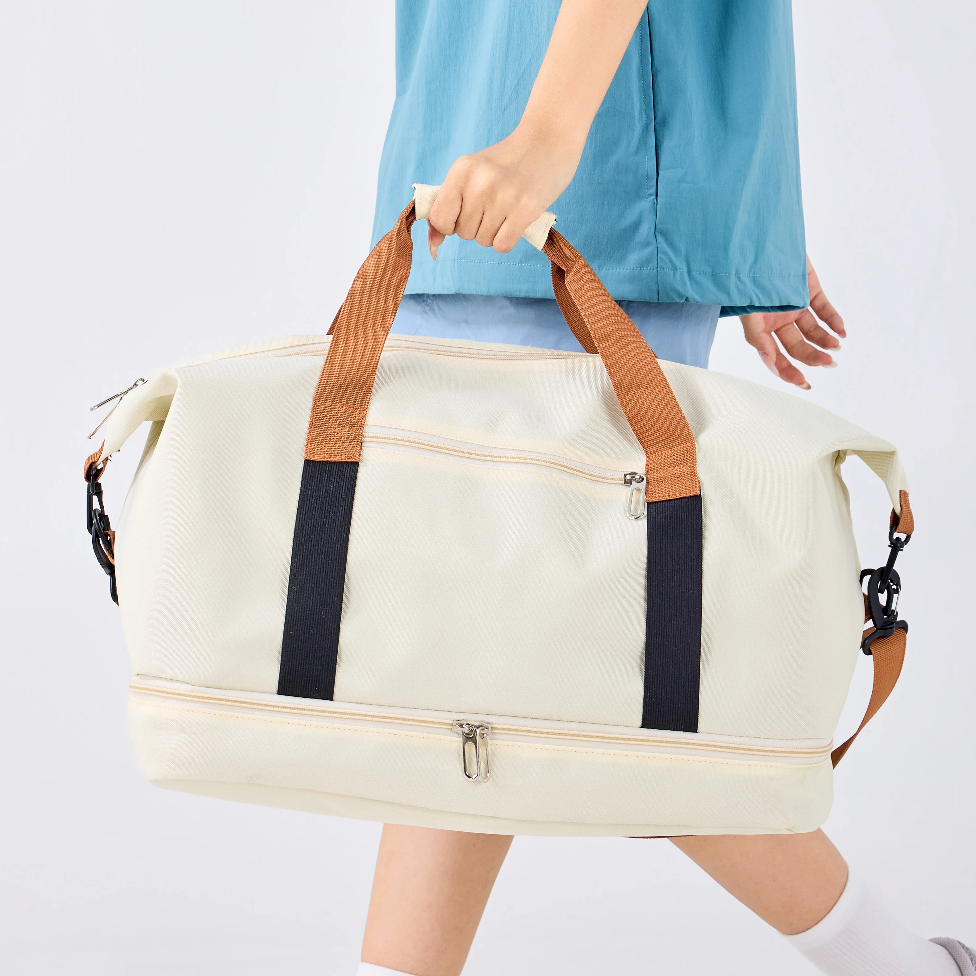 

Multi Functional Travel Bag, Oxford Fabric, Multiple Pockets, Sports and Fitness Bag, Travel Bag, Back To School Storage Bag