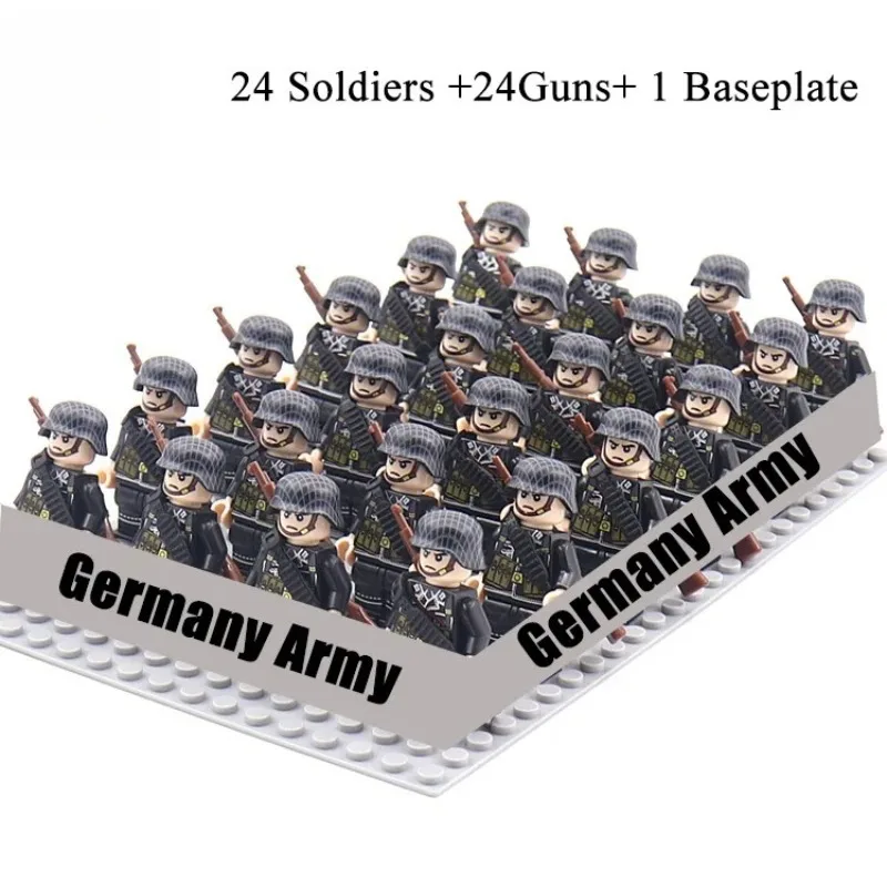 

Building blocks World War II military forces soldiers mini characters educational toys boy Christmas gifts birthday gifts