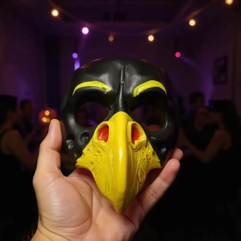 Halloween Cosplay Scary Eagle Face Mask NPC Funny Prank Scare Headgear For Party Ball Costume Prop Ideal For Halloween