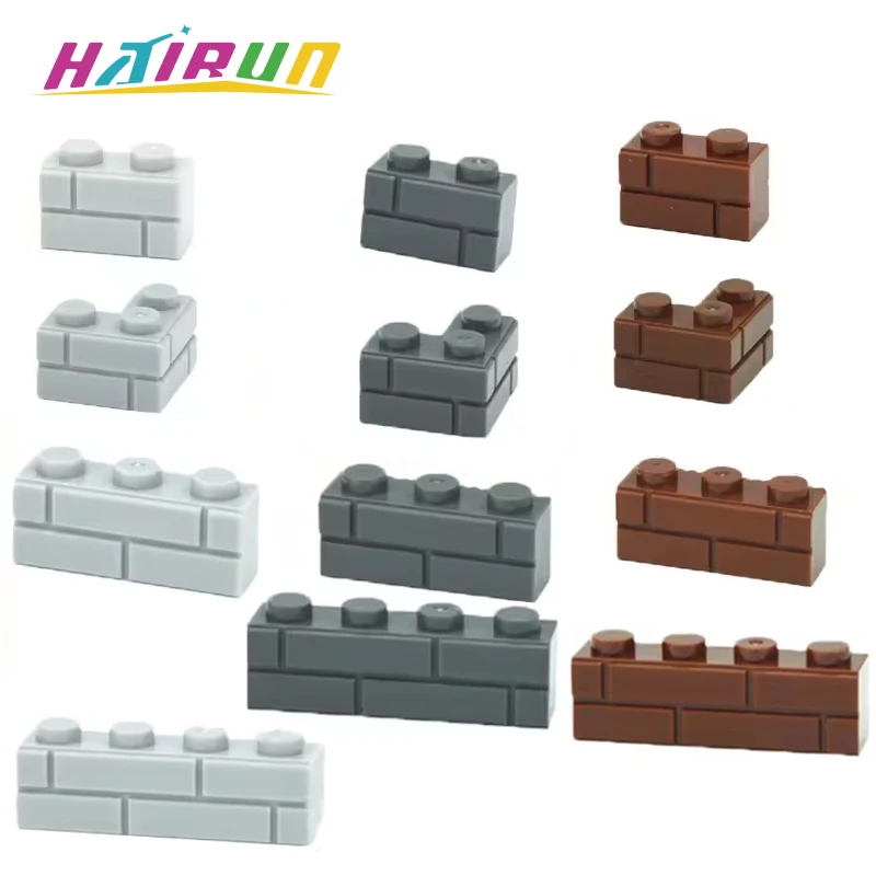 100Pcs Building Block Simulation City MOC Wall Brick Building Block Model Building Accessories Castle Construction Kids Toys