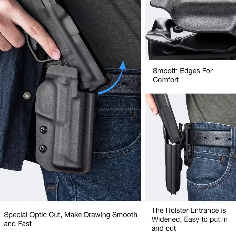 Only Fit for CZ Shadow 2,OWB Kydex Holster,9x19 (9mm),with Optic Cut,Lock Click Sound,Red Dot,Right Hand,Left Hand,Outdoor bag view 4