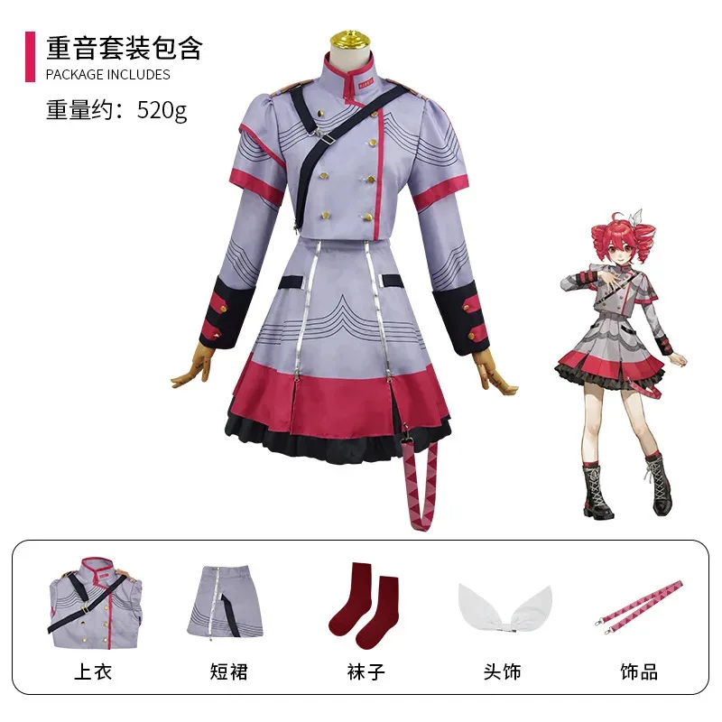 كاسان كوسبلاي أنيمي Vtuber زي المزج الخامس تيتو الباروكات الزي الرسمي ملابس حفلات الهالوين للنساء jk؛ 6 #5