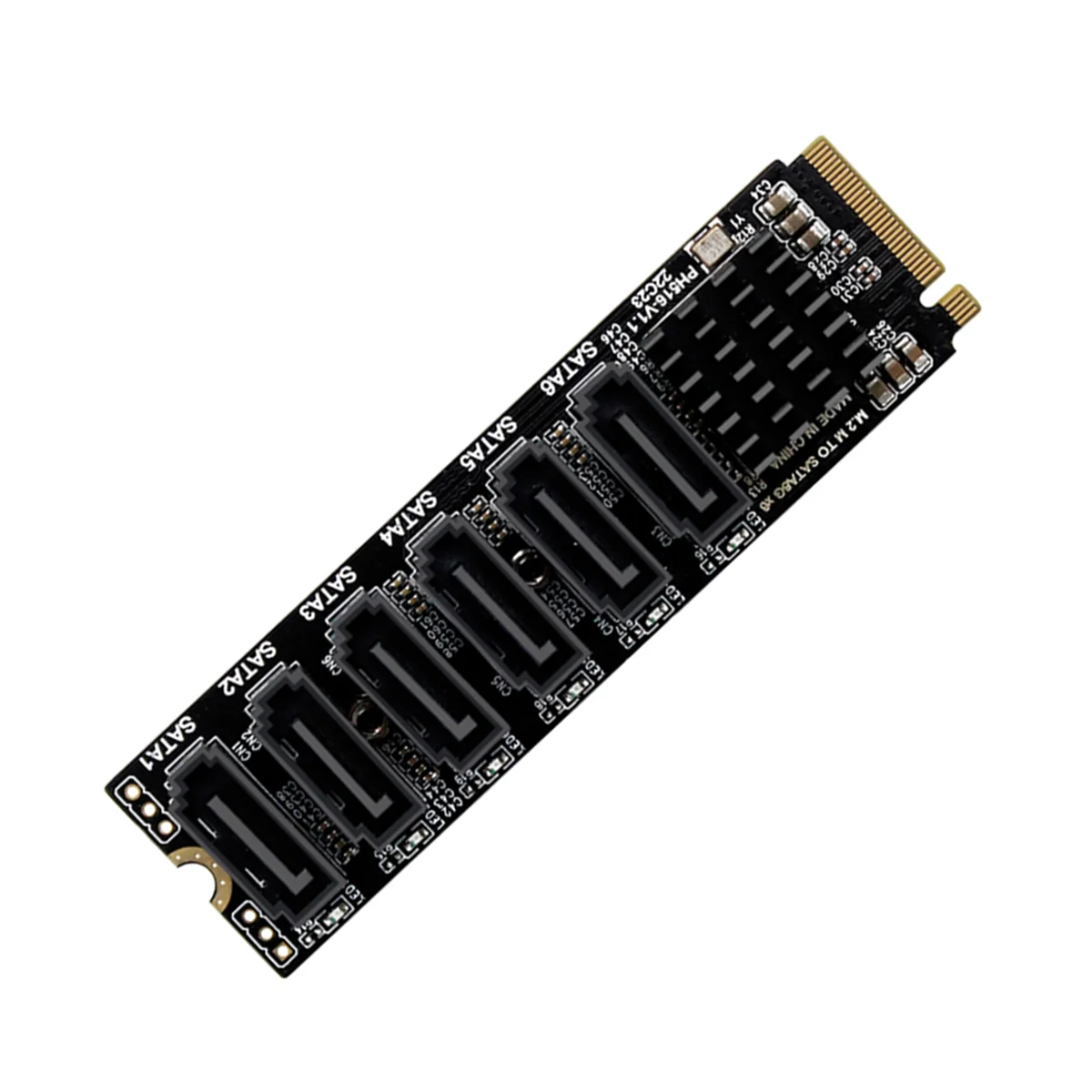 N89R M.2 NVME PCI-E PCIE X4 X8 X16 to 6 Port 3.0 SATA Adapter Card Riser ASM1166 Chassis Server PC Computer Expansion Card