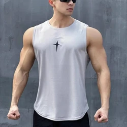 Chaleco sin mangas para deportes al aire libre, camiseta interior de secado rápido con cuello redondo para gimnasio, top transpirable para hombre