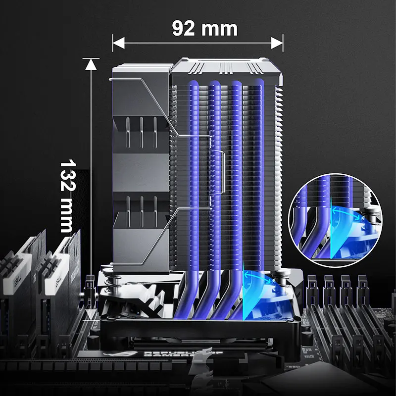 UPSIREN Walrus Assassin 90 Digitale display radiator, ARGB 4 heat pipe chassis luchtkoeling radiator, Ondersteuning LGA1700/115X/AM4/AM5