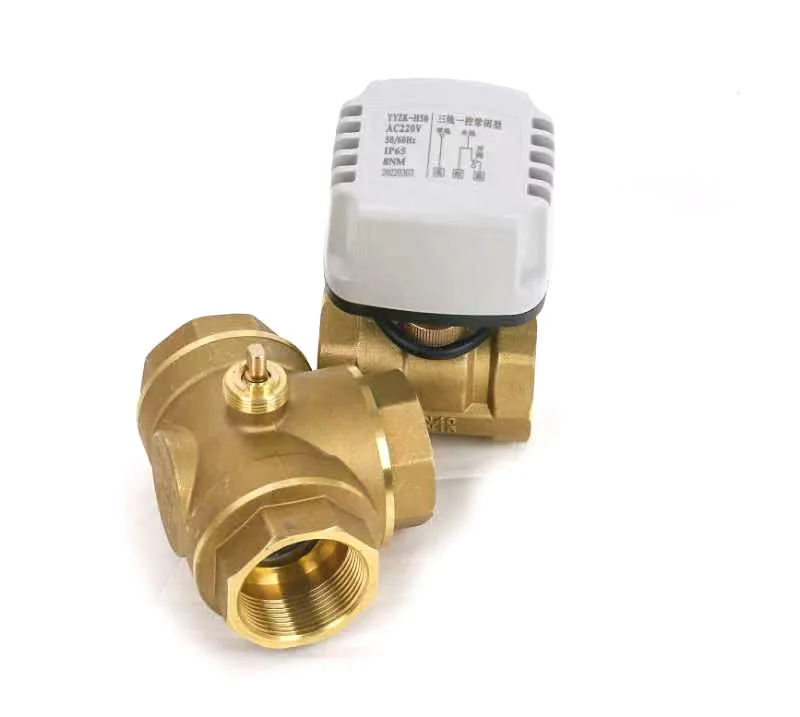 1/2" 3/4" 1" 1-1/4" 1-1/2" 3-Wege IP65 Wasserdichtes Motorisiertes Kugelventil 3-Draht 2-Steuerung T/L-Typ Messing Elektrisches Kugelventil – Detail 5