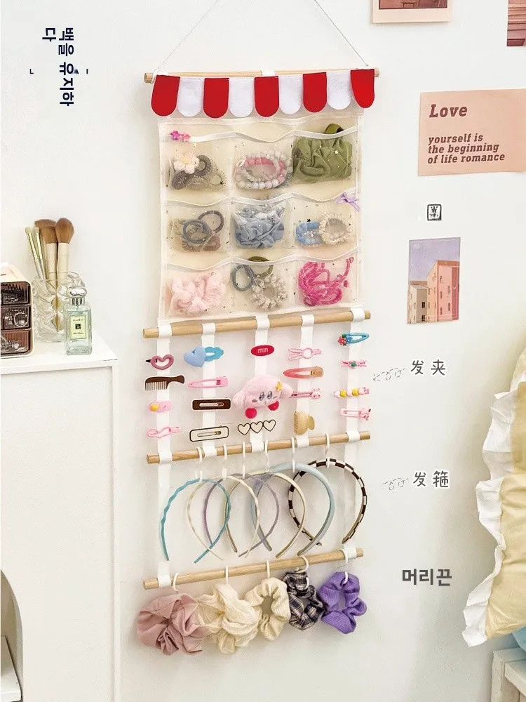 

Large Capaci Hair Accories Storage Wall Hanging Bag Hand Jewelry Hair Clips Hair Ba Hair Ties Ra Jewelry Box for Women
