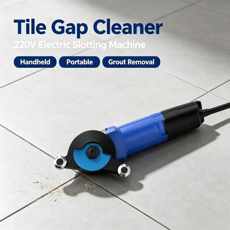 220V Portable Handheld Electric Tile Gap Cleaning Slotting Machine Lightweight High Efficiency Grout Remover Tool
